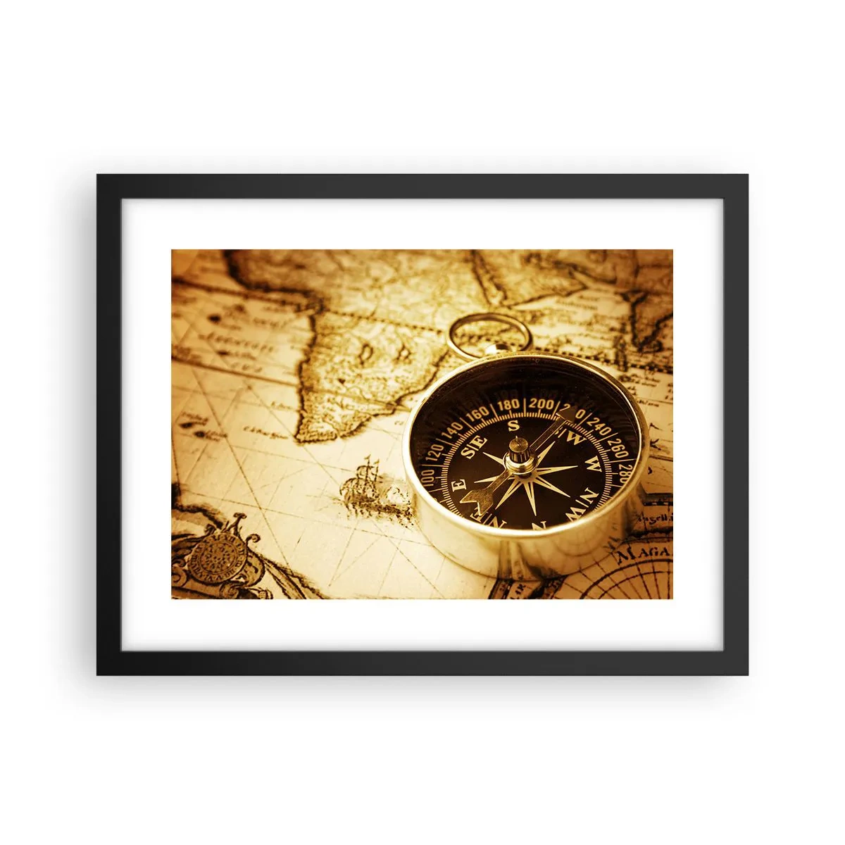 Póster en marco negro - ¿Este u Oeste? - 40x30 cm