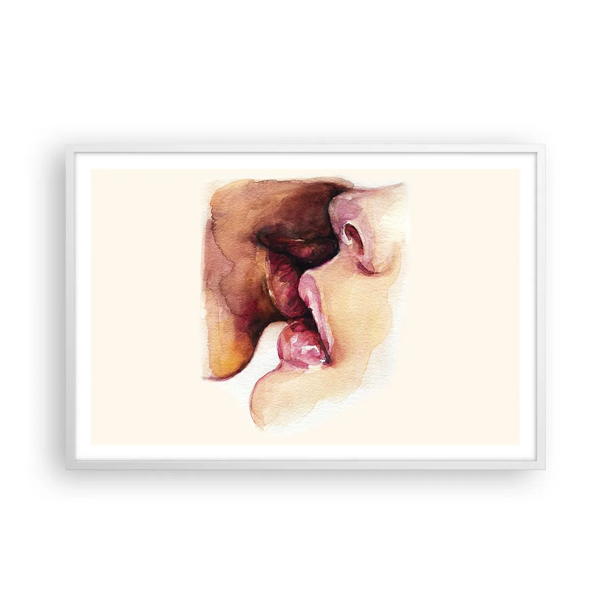 Póster en marco blanco - Como la noche y el día, la tierra y el cielo - 91x61 cm