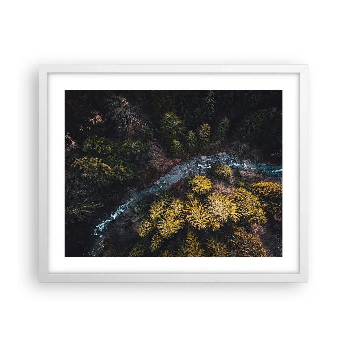 Póster en marco blanco - Rápido, cada vez más rápido - 50x40 cm