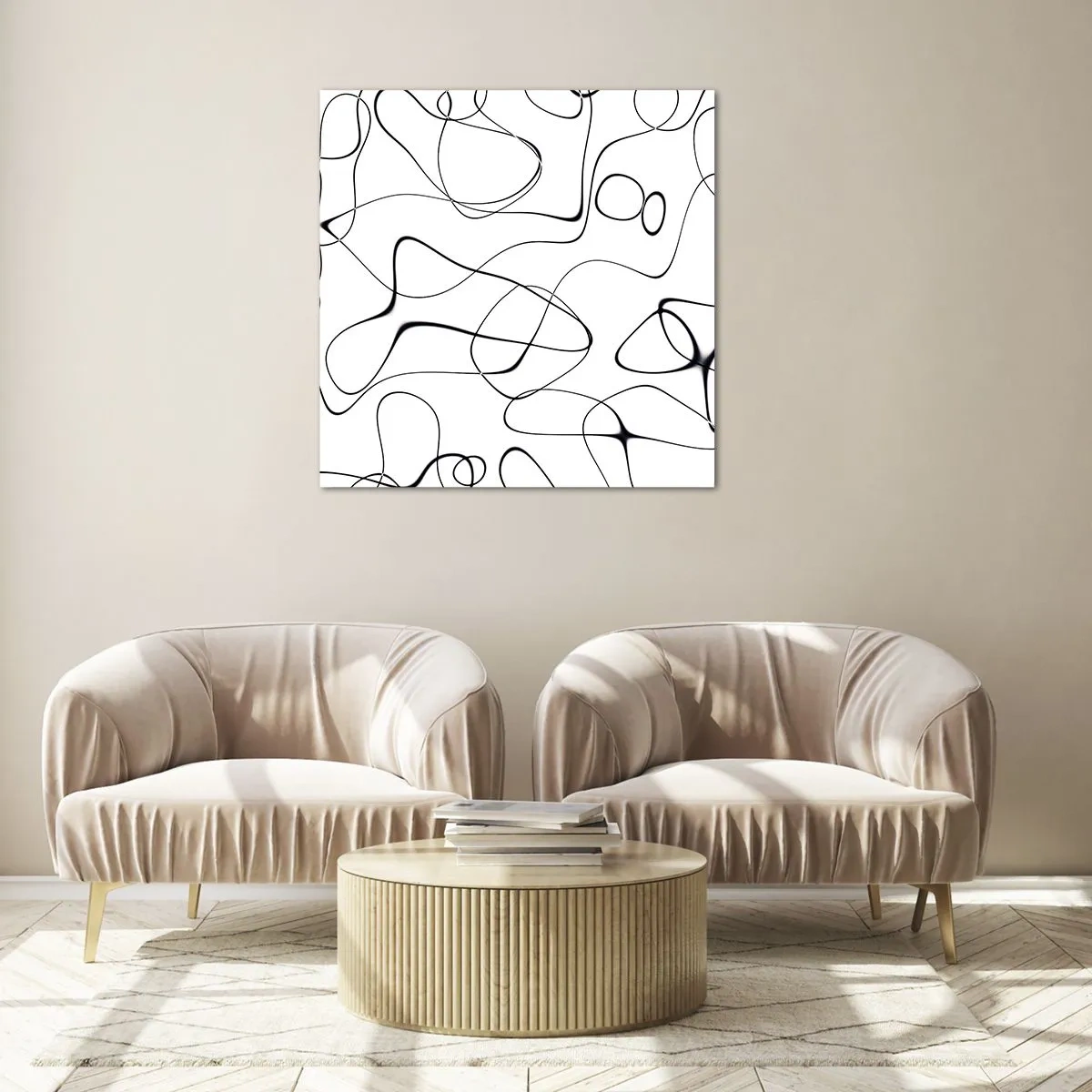 Cuadro sobre vidrio - Impresiones sobre Vidrio - Los caminos de la vida, las vicisitudes del destino - 40x40 cm