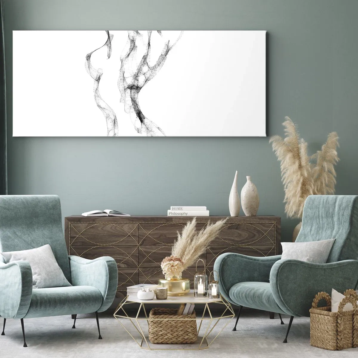 Cuadro sobre lienzo - Impresión de Imagen - Hermosa y fuerte - 90x30 cm