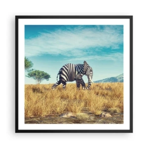 Póster en marco negro - El gris ya no está de moda - 60x60 cm