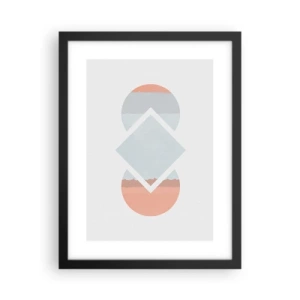 Póster en marco negro - Arte geométrico - 30x40 cm
