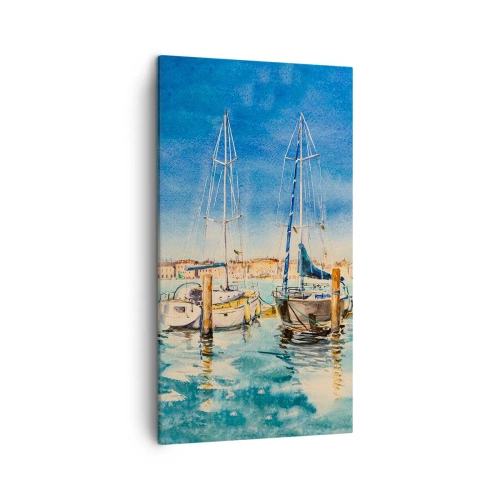 Cuadro sobre lienzo - Impresión de Imagen - Laguna soleada - 45x80 cm