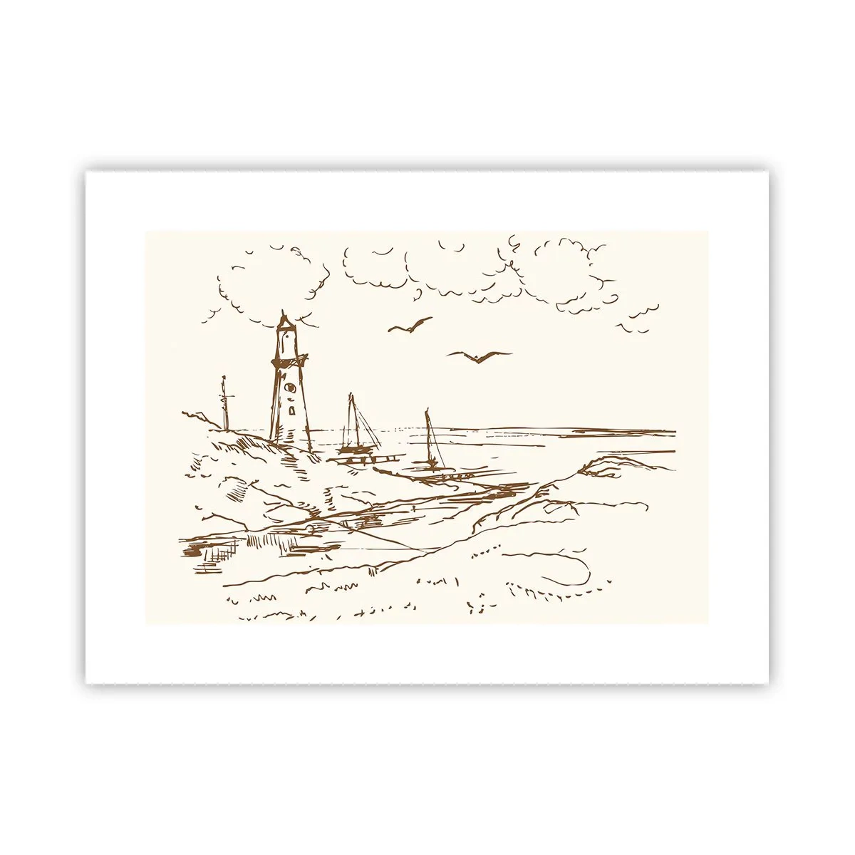 Póster - Un esbozo de un recuerdo de verano - 40x30 cm