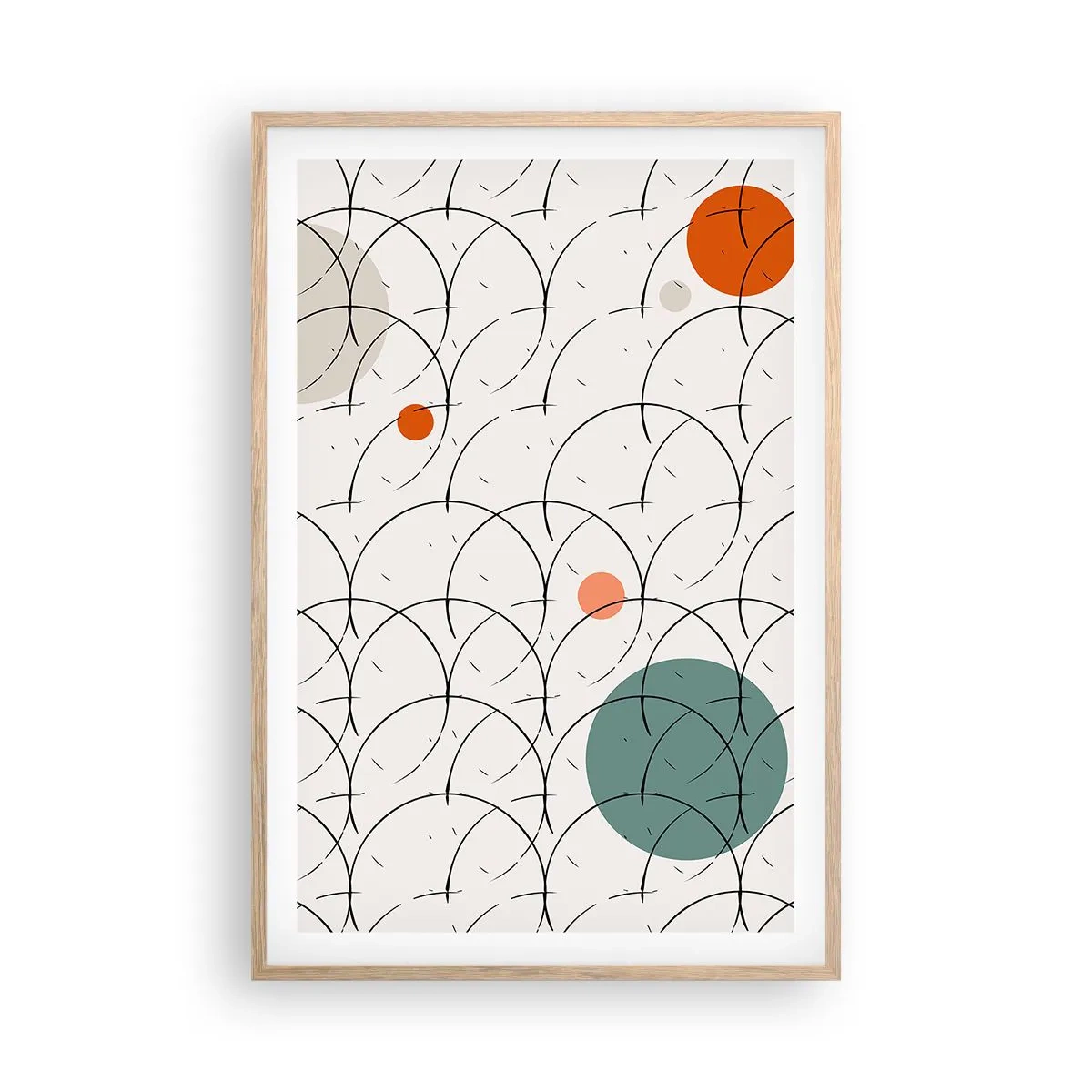 Póster en marco roble claro - Con espíritu pop-art - 61x91 cm