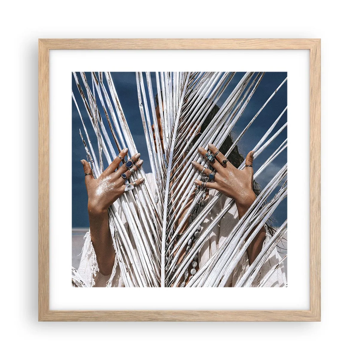 Póster en marco roble claro - ¿La mujer chamana? - 40x40 cm