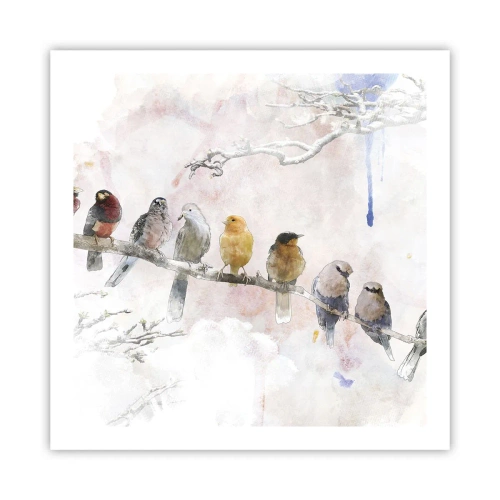 Póster - Reunión alada - 60x60 cm