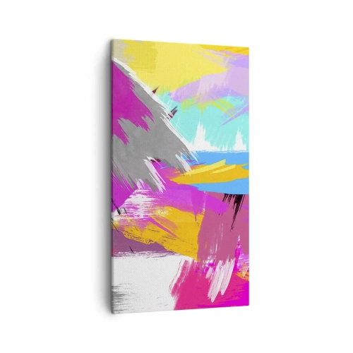 Cuadro sobre lienzo - Impresión de Imagen - Abstracción colorida - 45x80 cm