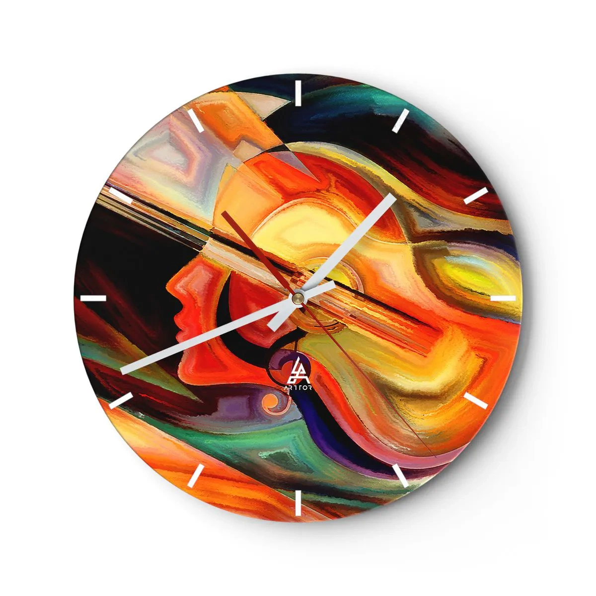 Reloj de pared - Reloj de vidrio - Juego musical - 40x40 cm