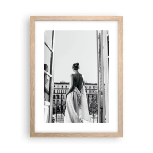 Póster en marco roble claro - Despertar de los sentidos - 30x40 cm