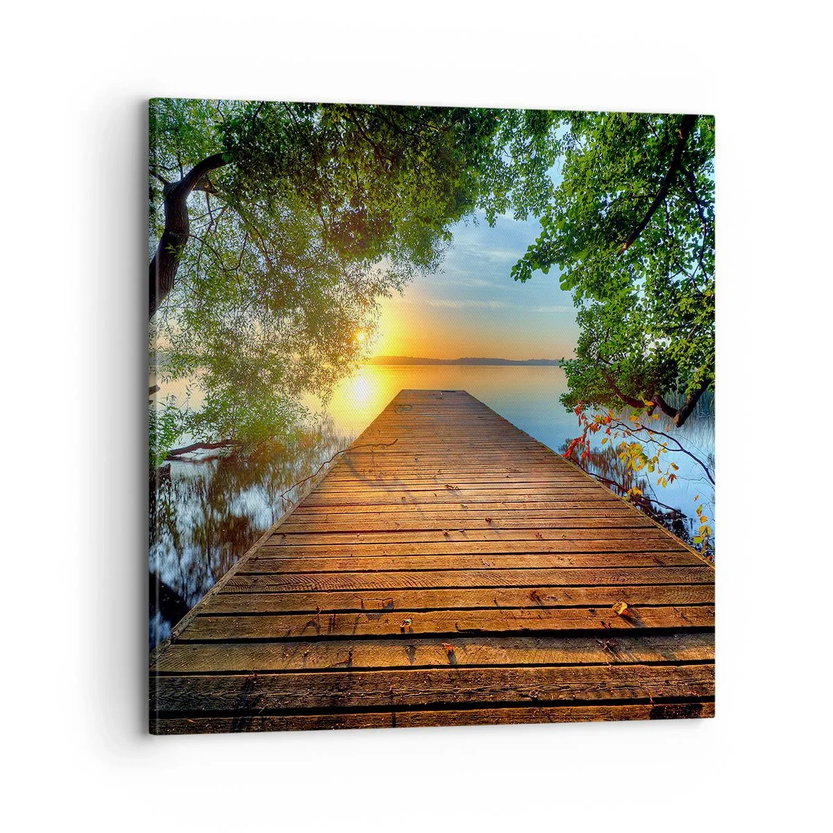 Cuadro sobre lienzo - Impresión de Imagen - Tómate tu tiempo, siéntate - 70x70 cm