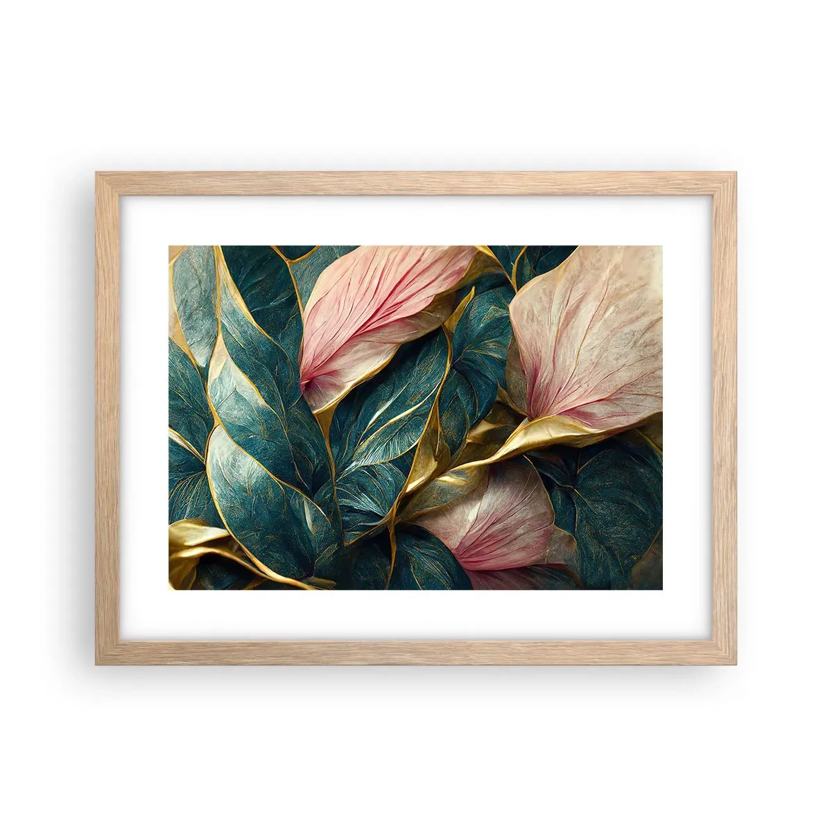 Póster en marco roble claro - Elegancia y estilo naturales - 40x30 cm