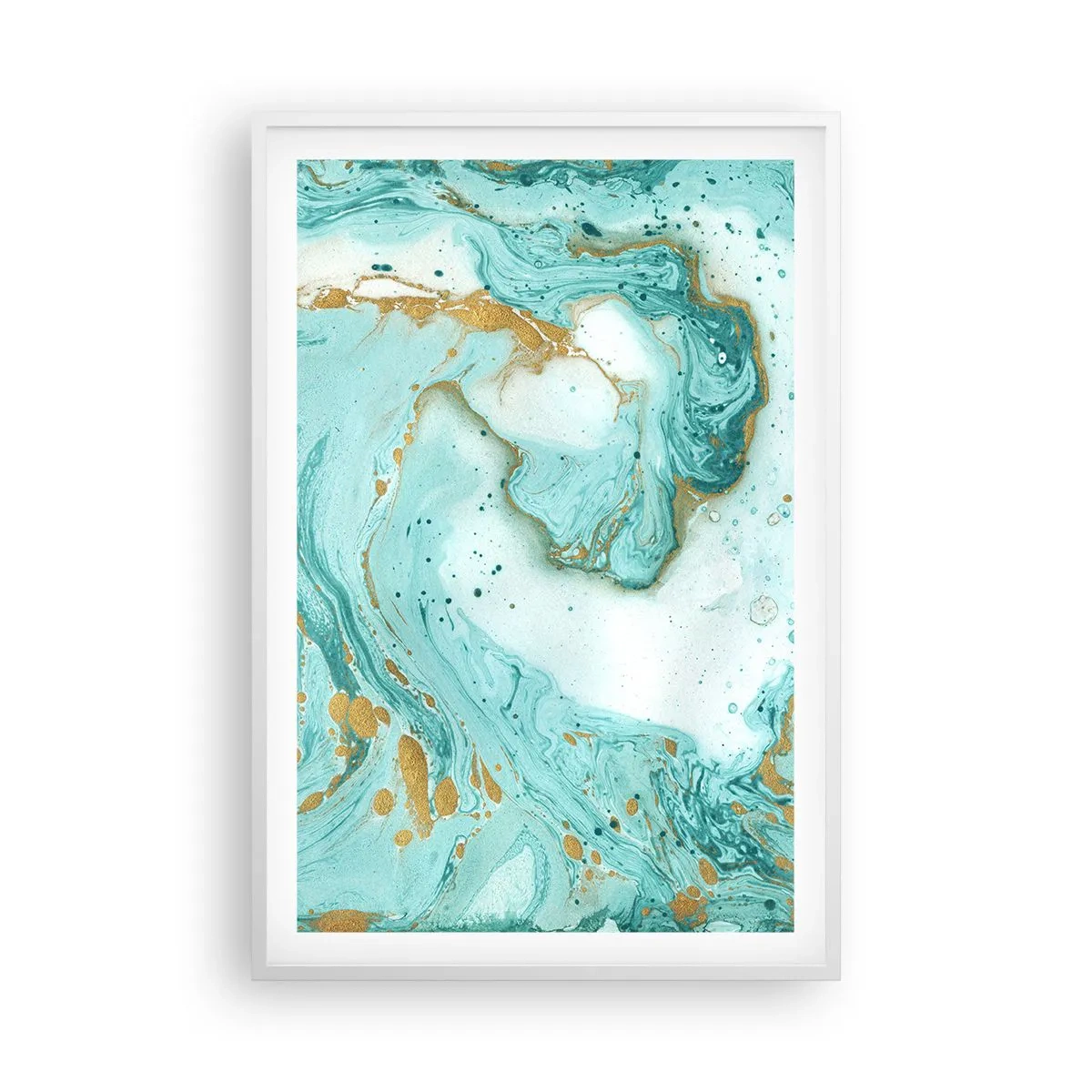 Póster en marco blanco - Bajo la gran ola del periodo Edo - 61x91 cm