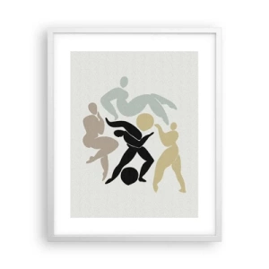 Póster en marco blanco - Movimiento para la salud y la belleza - 40x50 cm