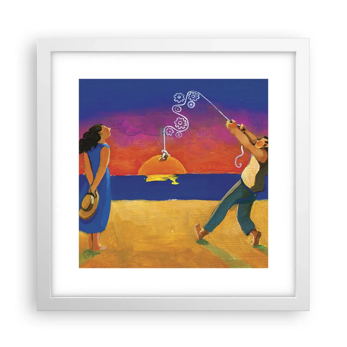 Póster en marco blanco - Mucho más que una estrella del cielo - 30x30 cm