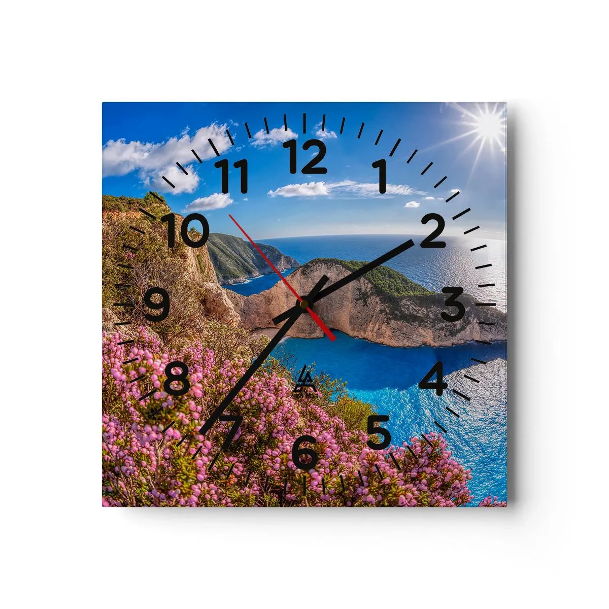 Reloj de pared - Reloj de vidrio - Mis grandes vacaciones en Grecia - 30x30 cm