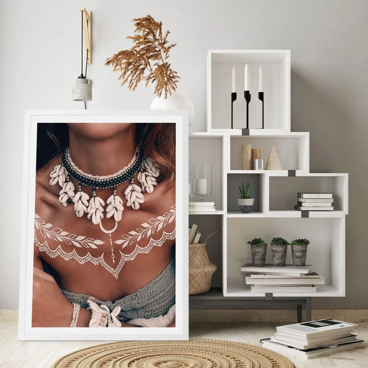 Póster en marco blanco - Talismanes, rituales de feminidad - 50x70 cm