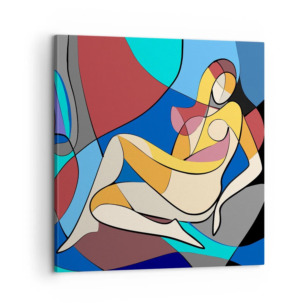 Cuadro sobre lienzo - Impresión de Imagen - Desnudo cubista - 60x60 cm
