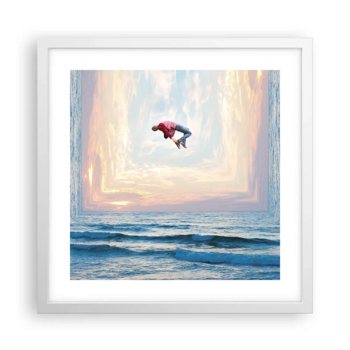 Póster en marco blanco - A otra dimensión - 40x40 cm