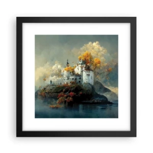 Póster en marco negro - El comienzo de una historia romántica - 30x30 cm