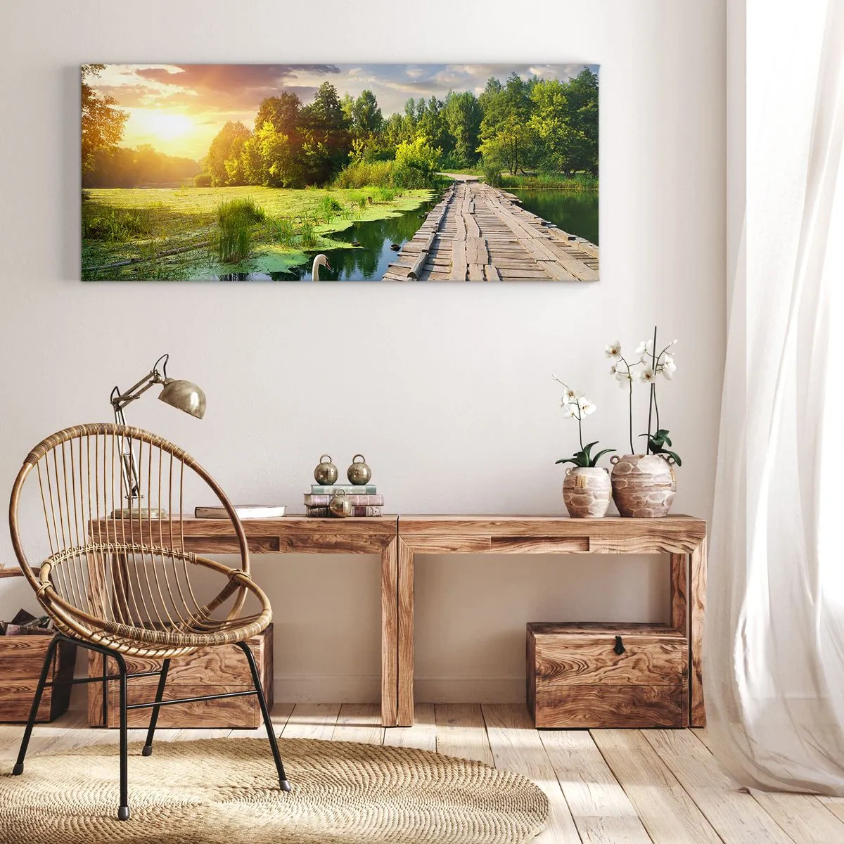 Cuadro sobre lienzo - Impresión de Imagen - Verano, verano en todas partes - 100x40 cm