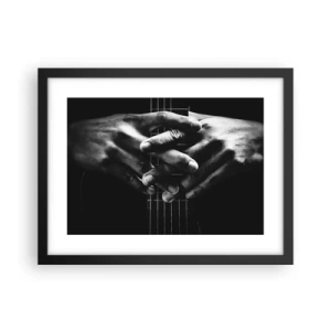 Póster en marco negro - La oración del artista - 40x30 cm