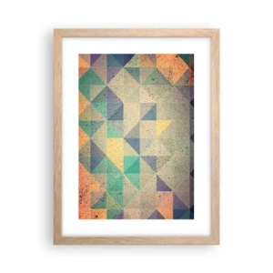 Póster en marco roble claro - República de los triángulos - 30x40 cm