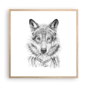 Póster en marco roble claro - Un líder nato - 60x60 cm