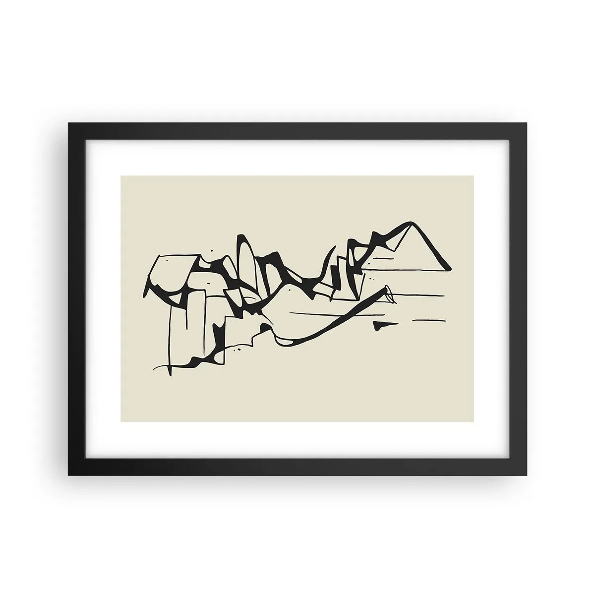 Póster en marco negro - Tal vez sea un paisaje - 40x30 cm