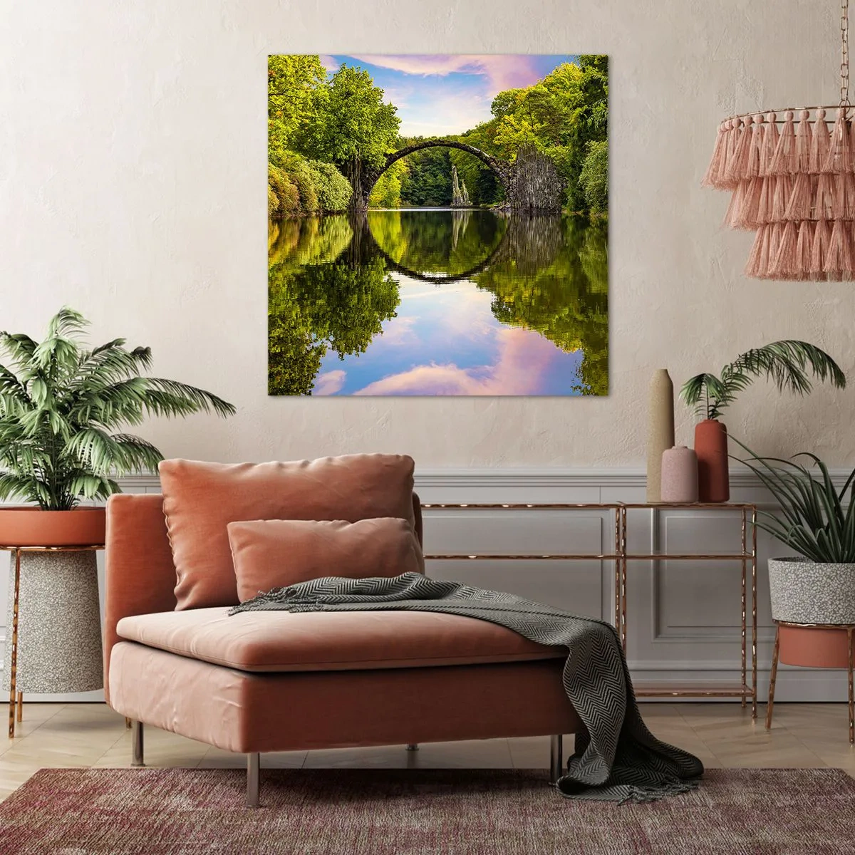 Cuadro sobre lienzo - Impresión de Imagen - En el punto de encuentro de dos mundos - 30x30 cm