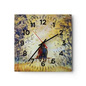 Reloj de pared - Reloj de vidrio - Un momento mágico - 30x30 cm