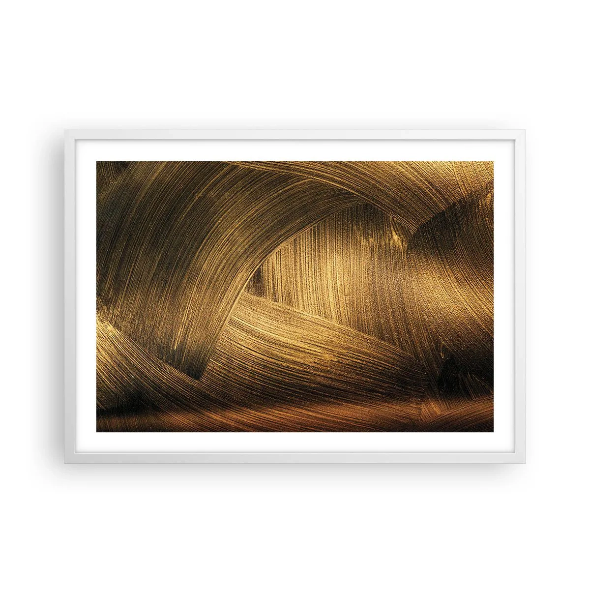 Póster en marco blanco - En un laberinto de oro - 70x50 cm