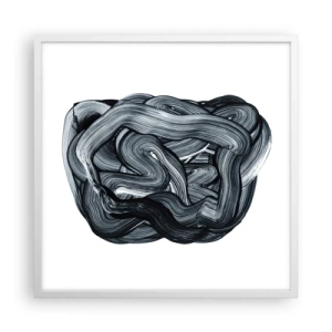 Póster en marco blanco - No es tan sencillo - 60x60 cm