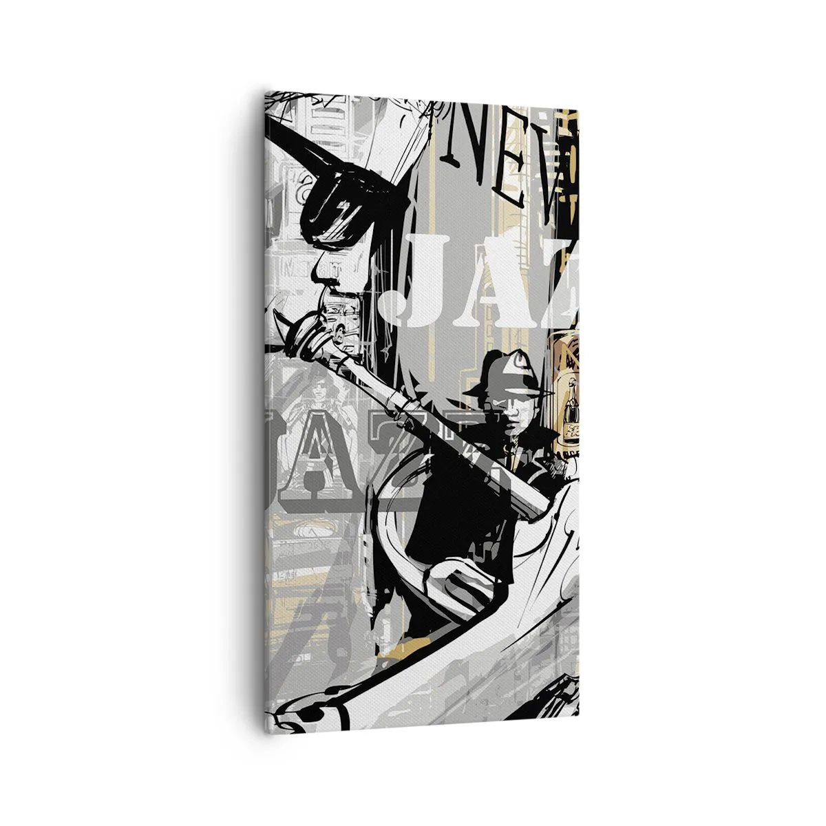 Cuadro sobre lienzo - Impresión de Imagen - Al ritmo de Nueva York - 55x100 cm