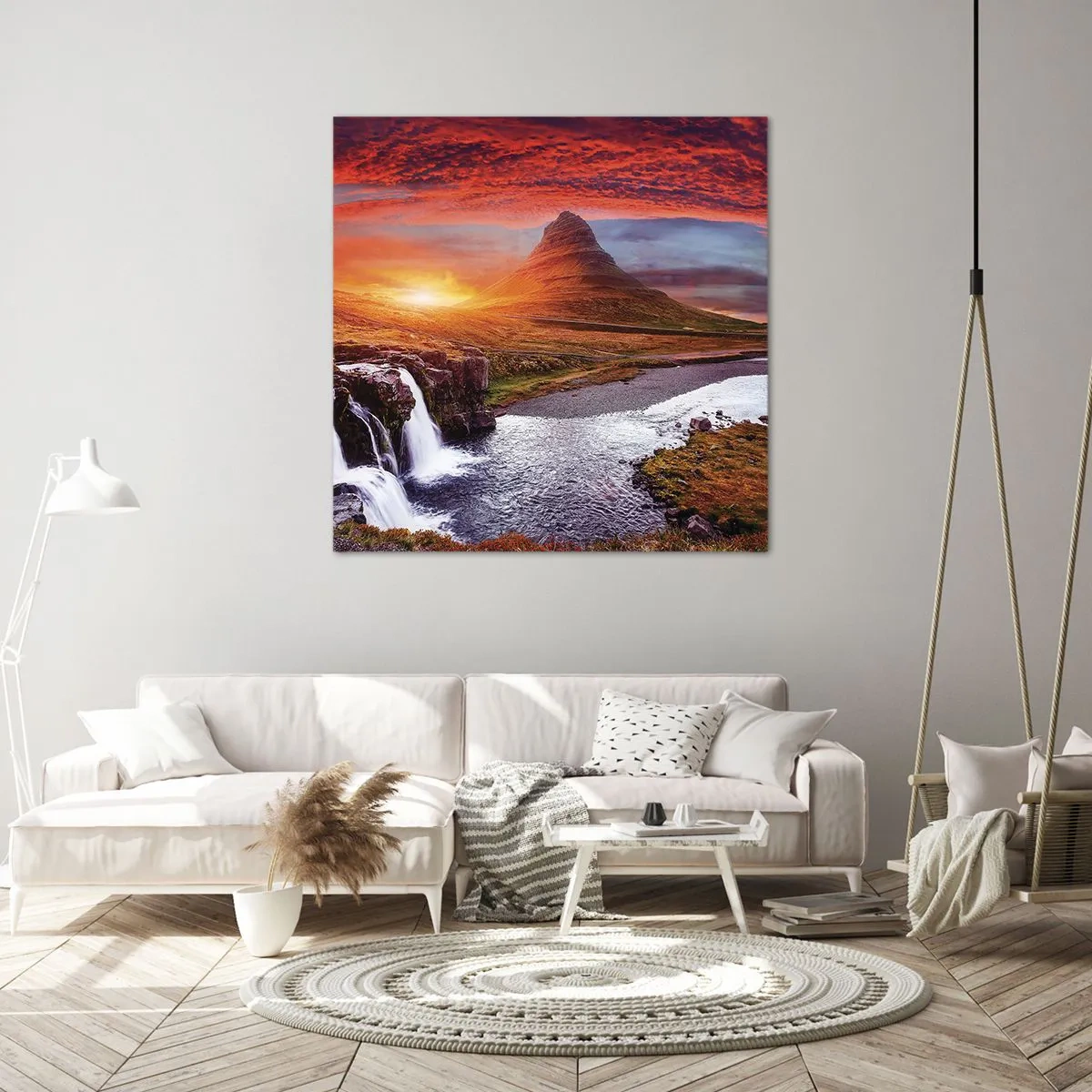 Cuadro sobre lienzo - Impresión de Imagen - Una vista de la Tierra Media - 30x30 cm