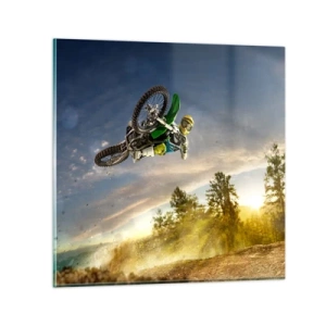 Cuadro sobre vidrio - Impresiones sobre Vidrio - ¡Enciende tus emociones! - 50x50 cm