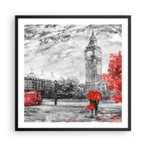 Póster en marco negro - Un día emocionante - 60x60 cm