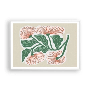 Póster en marco blanco - Folclórico y moderno - 100x70 cm