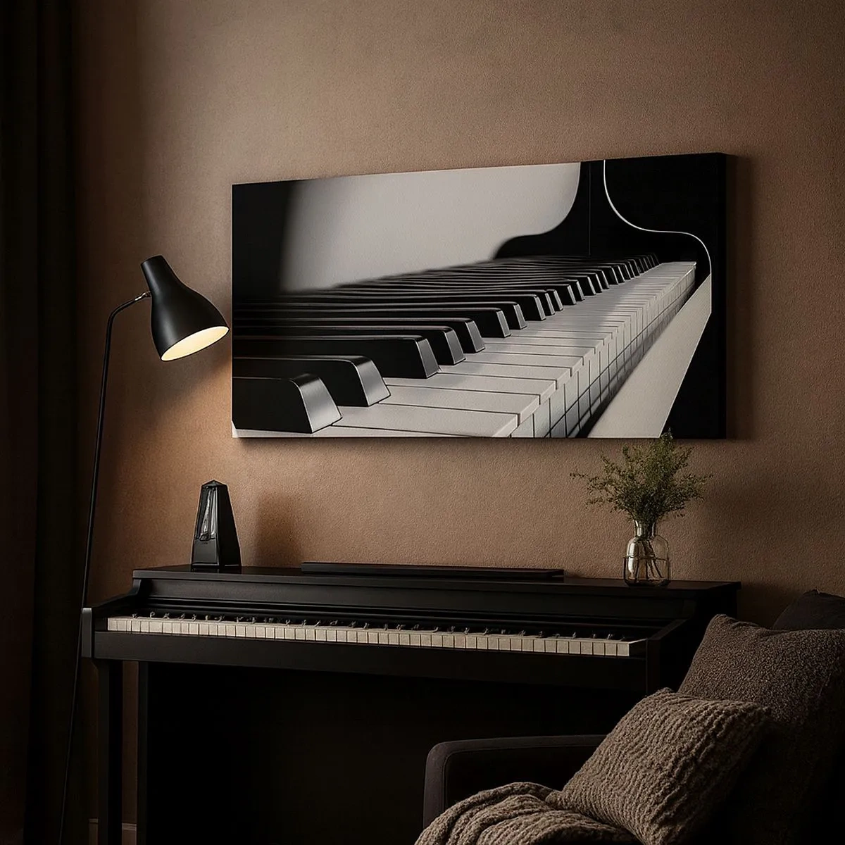 Cuadro sobre lienzo - Impresión de Imagen - Armonía musical - 100x40 cm