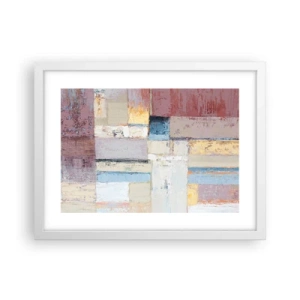 Póster en marco blanco - La tranquilidad de la geometría - 40x30 cm