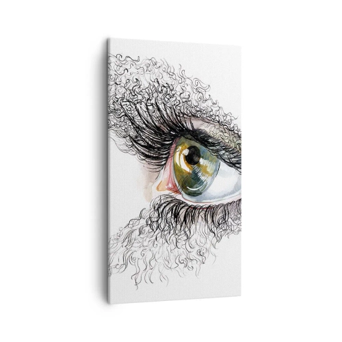Cuadro sobre lienzo - Impresión de Imagen - Mira directamente a tu alma - 45x80 cm
