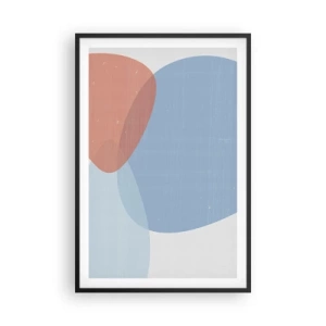 Póster en marco negro - Relaciones en colores pastel - 61x91 cm
