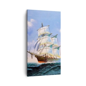 Cuadro sobre lienzo - Impresión de Imagen - Orgulloso con el viento - 45x80 cm
