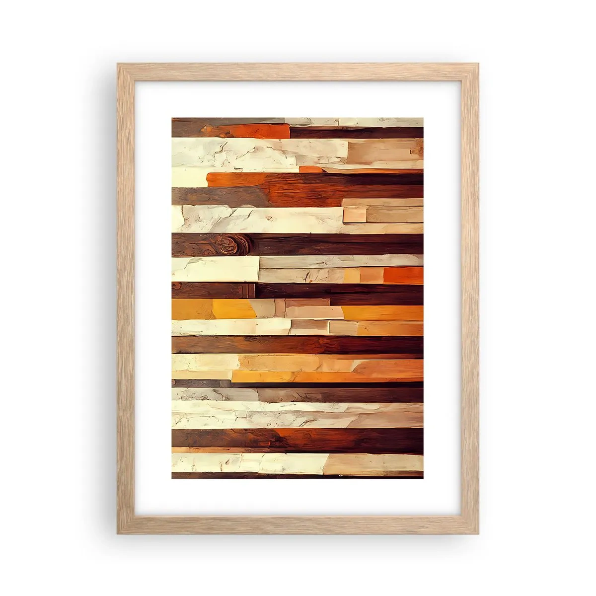 Póster en marco roble claro - Himno de los árboles del bosque - 30x40 cm