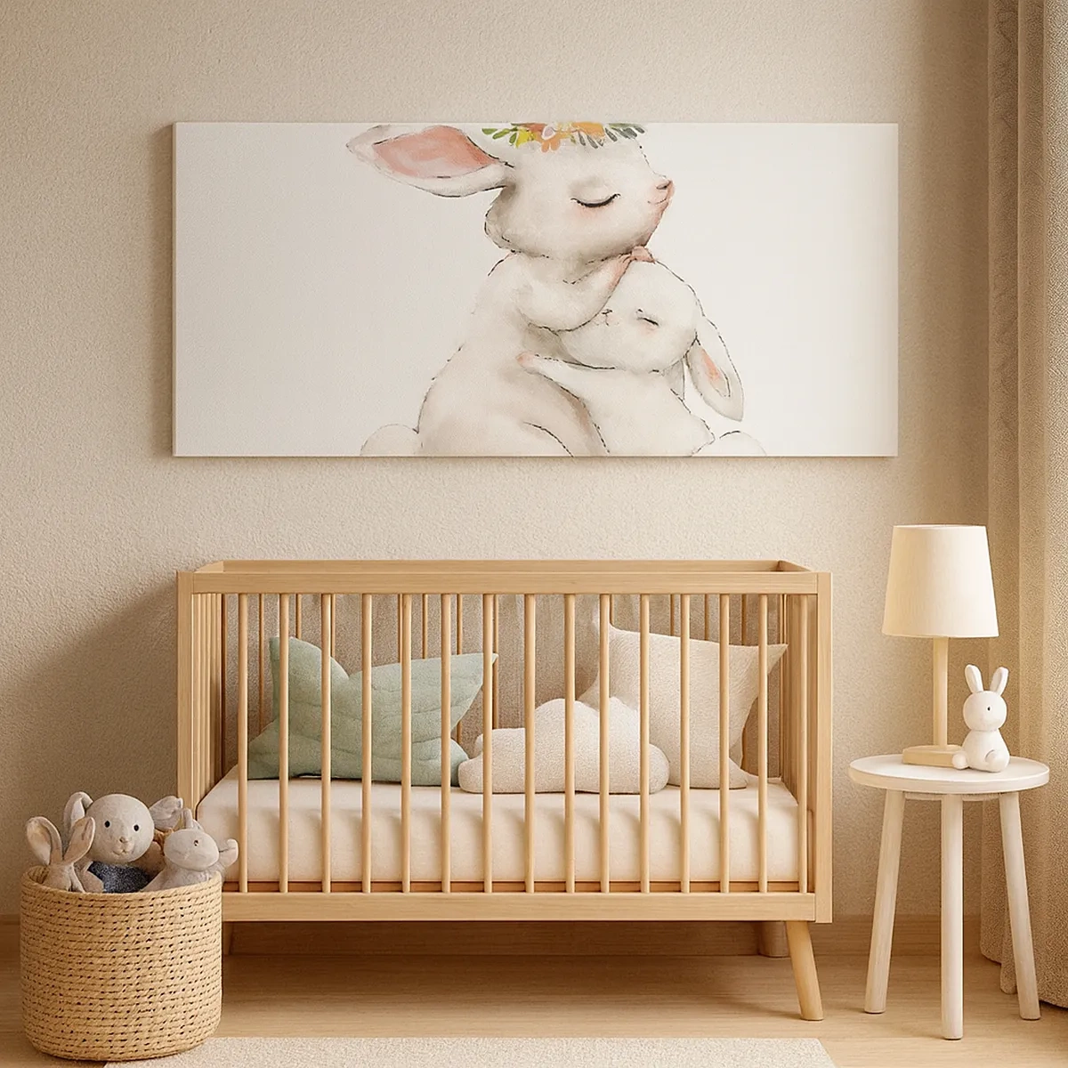 Cuadro sobre lienzo - Impresión de Imagen - En ningún lugar mejor que con mamá - 30x30 cm