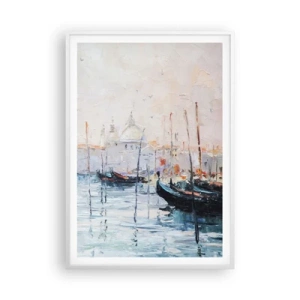 Póster en marco blanco - Más allá del agua, más allá de la niebla - 70x100 cm