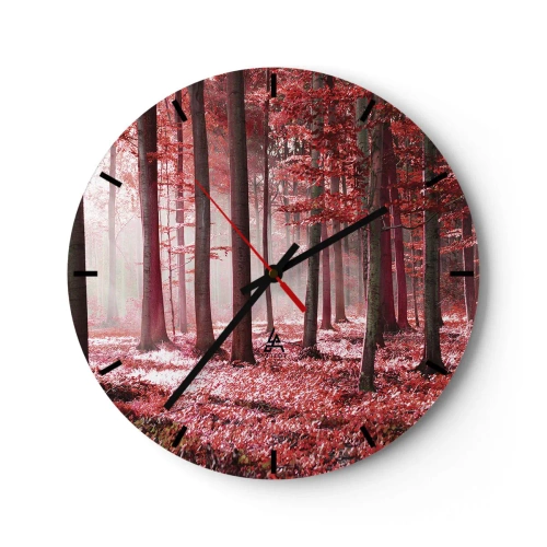 Reloj de pared - Reloj de vidrio - Rojo como el que más - 40x40 cm