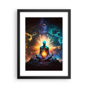 Póster en marco negro - Tranquilidad cósmica - 30x40 cm