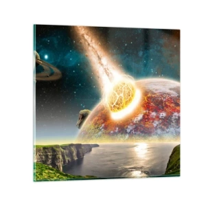 Cuadro sobre vidrio - Impresiones sobre Vidrio - Drama cósmico - 30x30 cm